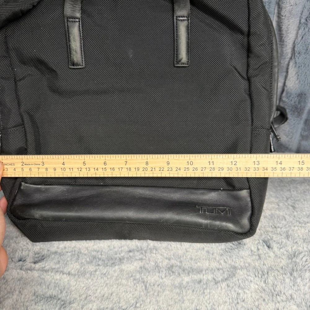 Tumi Black Ballistic Nylon Leather Trim Briefcase Laptop Bag Work Tote